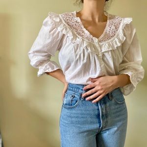 Vintage Puff Sleeve Blouse